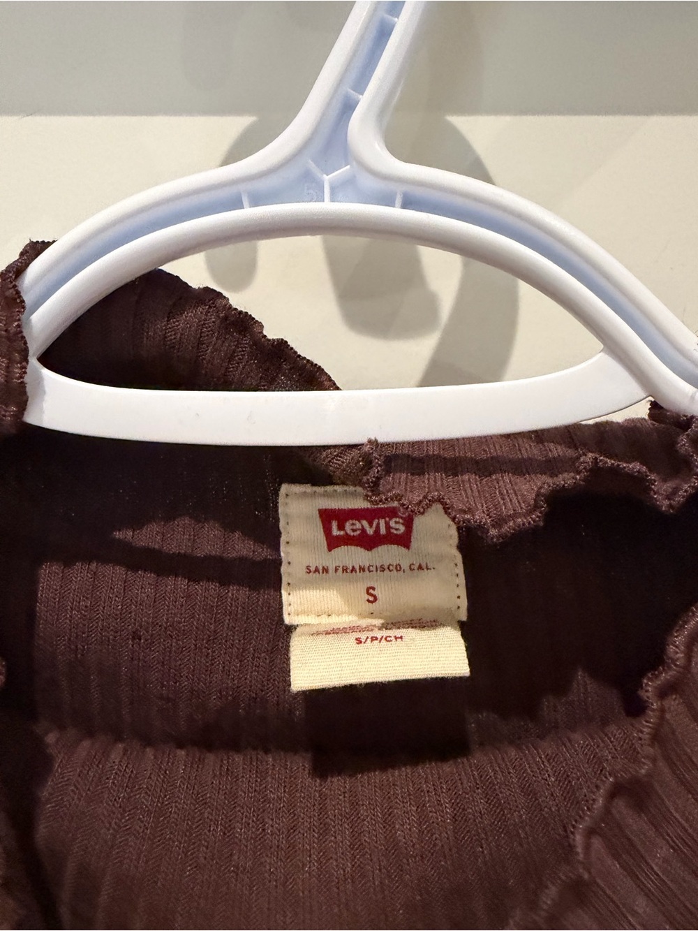 Levi's Brown Ribbed Mock Neck Sweater - Picture 3 of 6